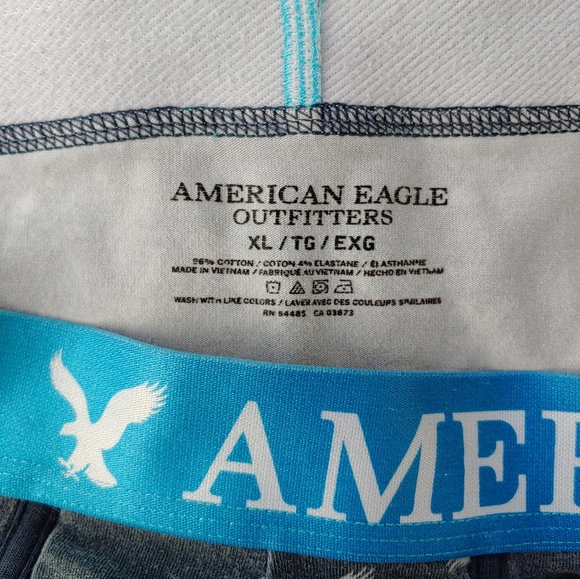 Excellent Used Condition Men's AMERICAN EAGLE blue logo boxer briefs size XL. - Picture 9 of 9